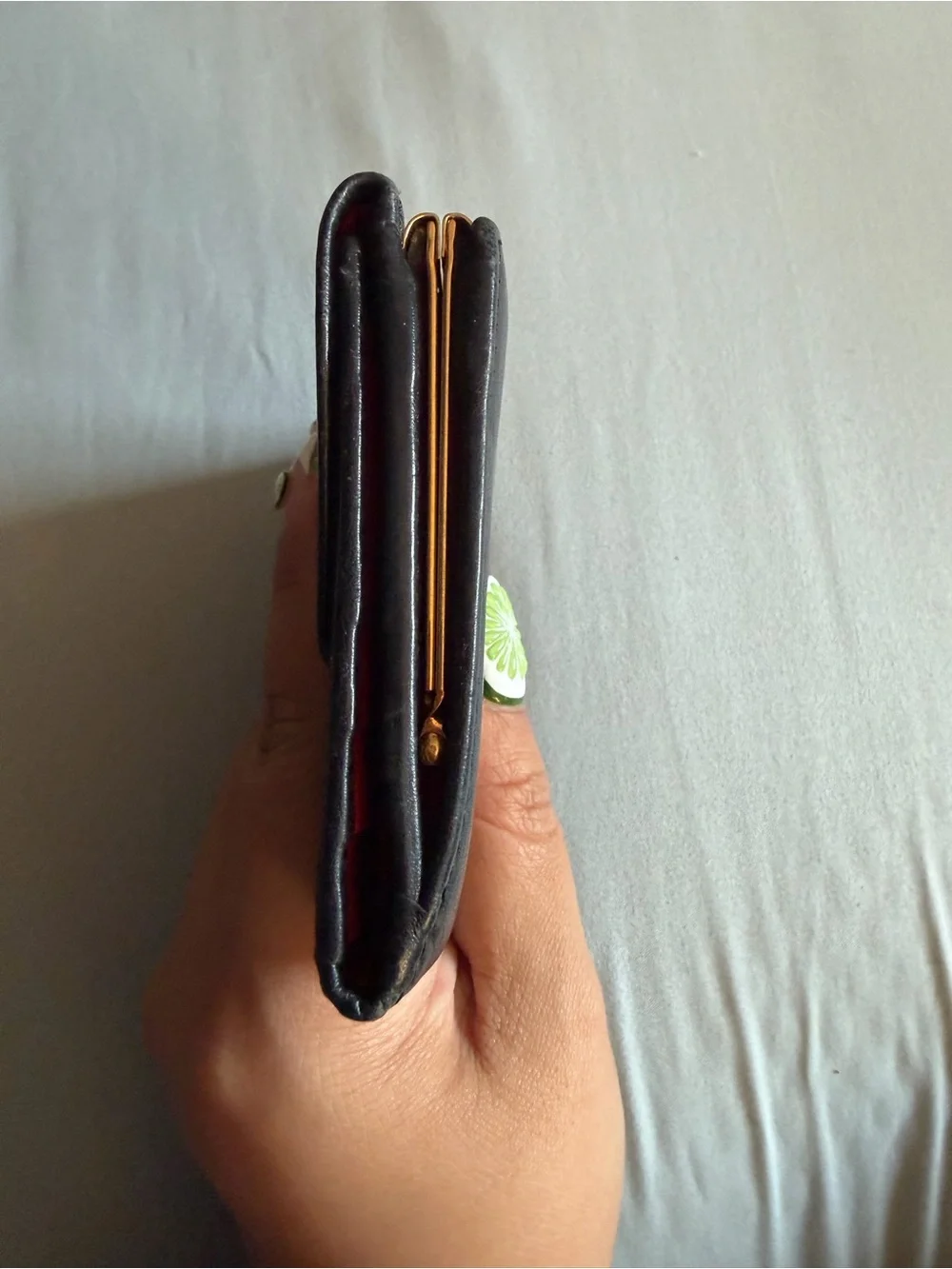 Dior Black Embossed CD Leather Wallet